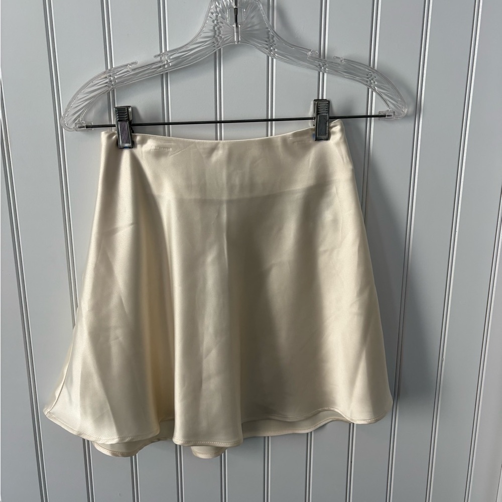 Forever 21 - Cream Flared Mini Skirt